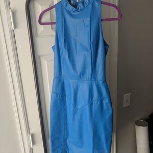 Vintage Blue Leather Disco Dress